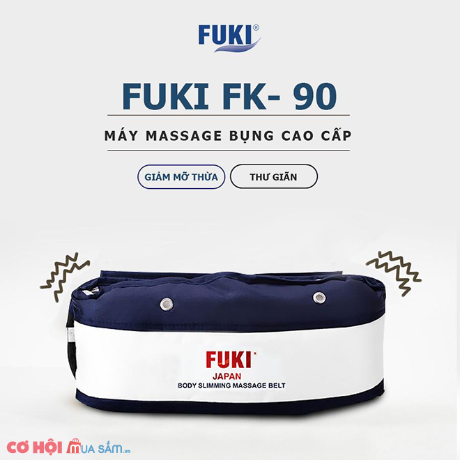 Đai massage bụng FUKI Nhật Bản FK-90 vải dù siêu bền