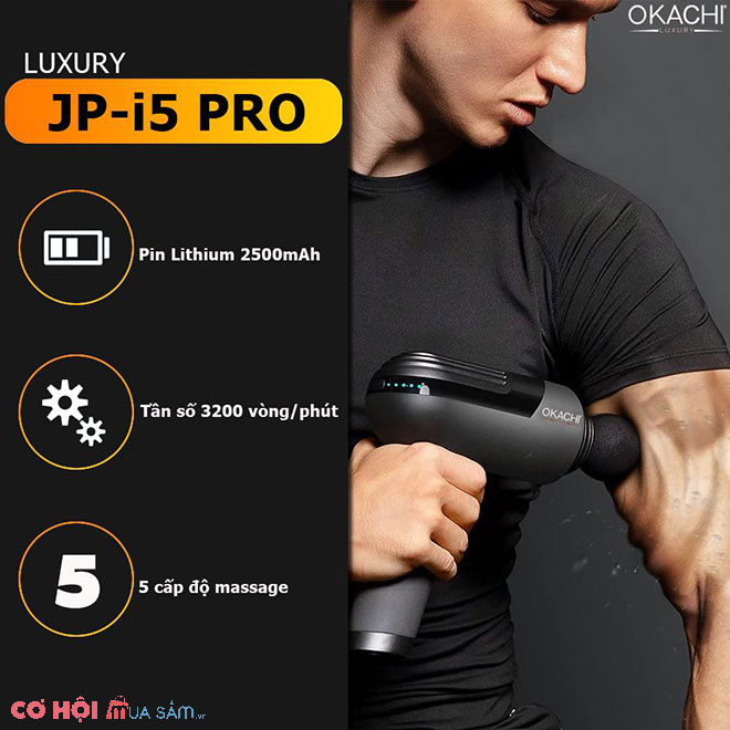 Đánh giá chi tiết máy massage cầm tay OKACHI JP-i5 Pro dòng cao cấp