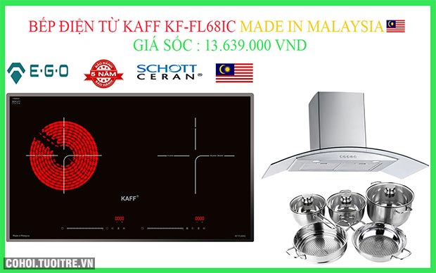Mua bếp điện từ Kaff KF-FL68IC được tặng máy hút mùi