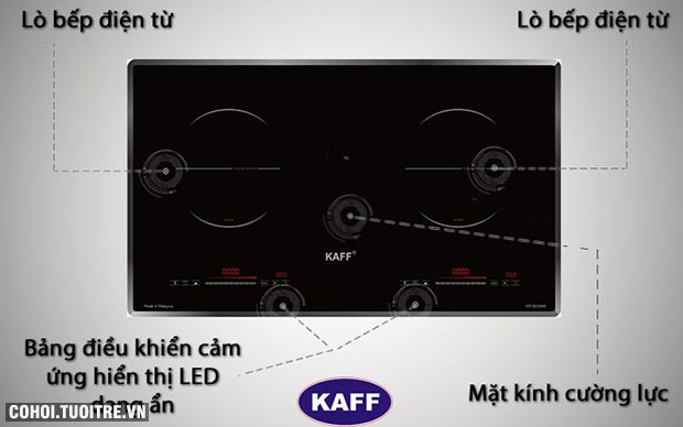 Bếp đôi điện từ Kaff KF-SD300II
