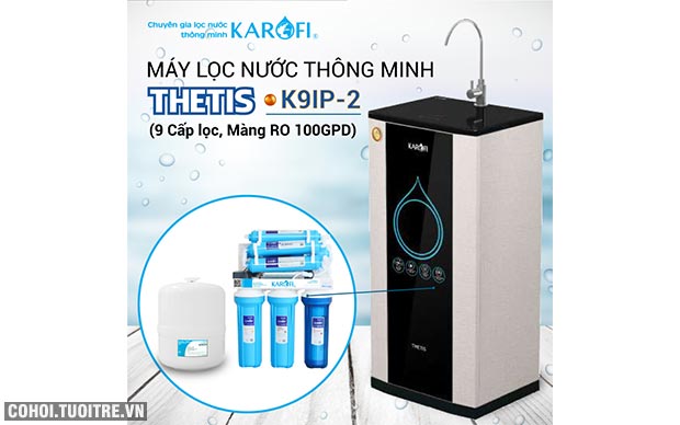 Máy lọc nước RO KAROFI THETIS K9IP-2 (9 cấp lọc, lõi Hydrogen)