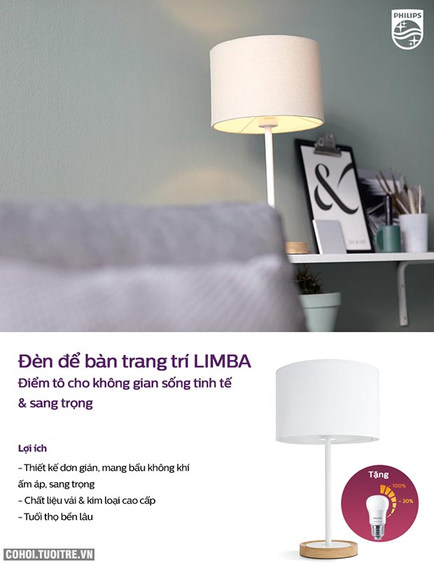Đèn đứng trang trí để bàn Philips Limba 36017 - Ảnh 2