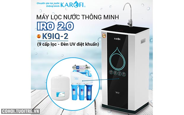 Máy lọc nước RO KAROFI iRO 2.0 K9IQ-2 (Đèn UV diệt khuẩn) - Ảnh 1