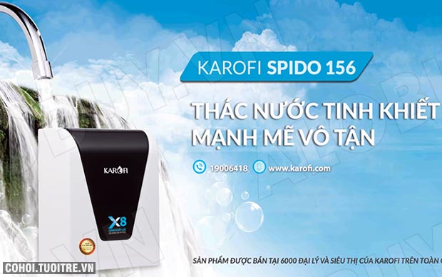 Máy lọc nước RO để bàn, gầm tủ KAROFI SPIDO S-s156 - Ảnh 4